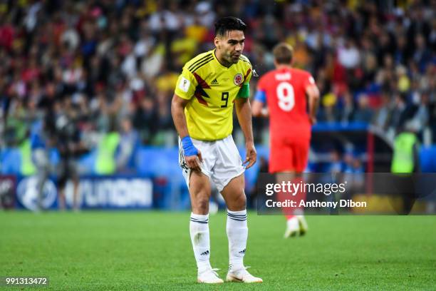 Radamel Falcao of Colombia during the 2018 FIFA World Cup Russia Round of 16 match between Colombia and England at Spartak Stadium on July 3, 2018 in...