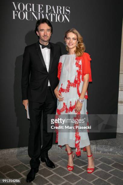 Antoine Arnault and Natalia Vodianova attend the Vogue Foundation Dinner Photocall as part of Paris Fashion Week - Haute Couture Fall/Winter...