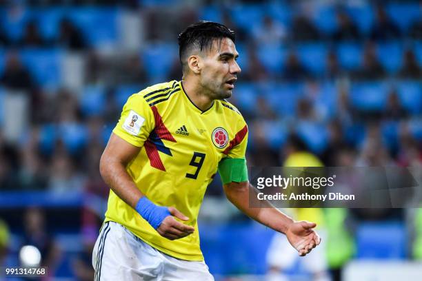 Radamel Falcao of Colombia during the 2018 FIFA World Cup Russia Round of 16 match between Colombia and England at Spartak Stadium on July 3, 2018 in...