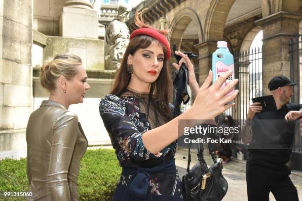 Frederique Bel attends the Julien Fournie Haute Couture Fall Winter 2018/2019 show as part of Paris Fashion Week on July 3, 2018 in Paris, France.