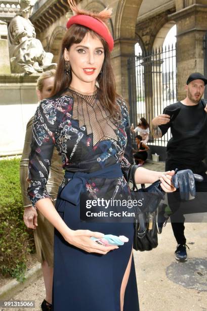 Frederique Bel attends the Julien Fournie Haute Couture Fall Winter 2018/2019 show as part of Paris Fashion Week on July 3, 2018 in Paris, France.