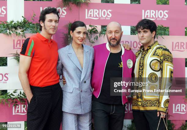 Jorge Suquet, Barbara Lennie, Diego Postigo, Alejandro Palomo attend the presentation of 'Otro de esos suenos tuyos' Larios Commercial on July 3,...