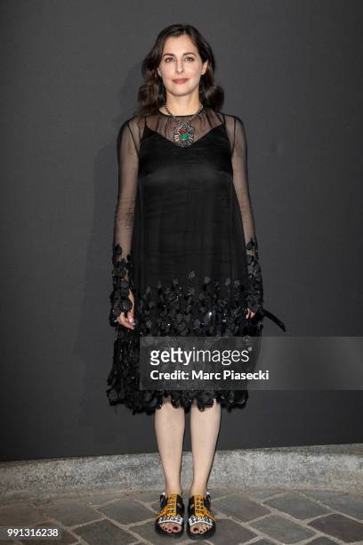 Actress Amira Casar attends the Vogue Foundation Dinner Photocall as part of Paris Fashion Week - Haute Couture Fall/Winter 2018-2019 at Musee...