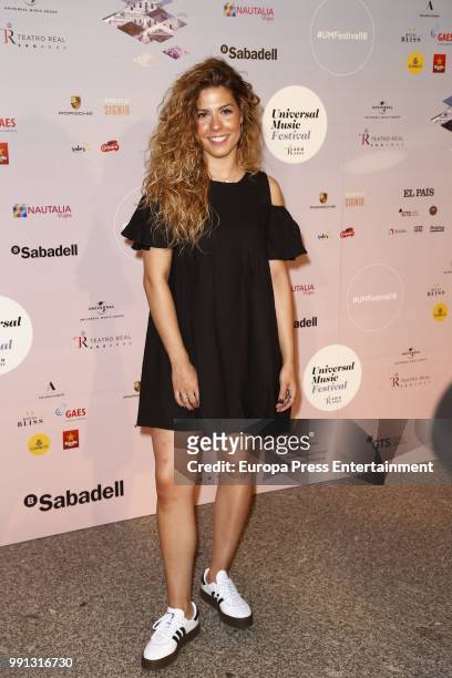Miriam Rodriguez attends the 'The World of Hans Zimmer' concert photocall at Royal Theatre on July 3, 2018 in Madrid, Spain.