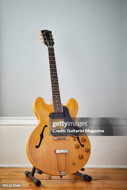 Vintage 1959 Gibson ES-330TDN electric guitar with a Natural finish, taken on September 19, 2017.
