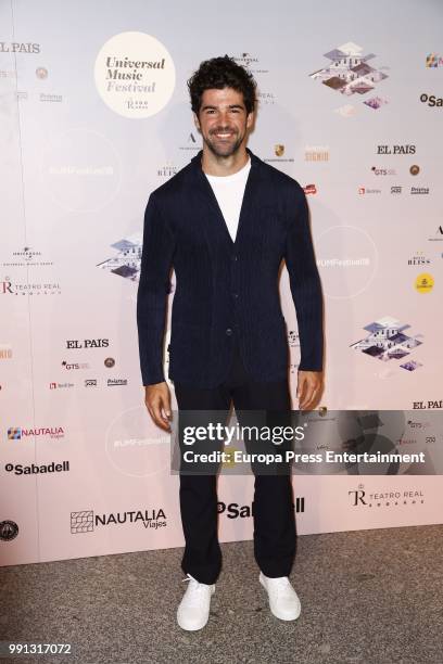 Miguel Angel Munoz attends the 'The World of Hans Zimmer' concert photocall at Royal Theatre on July 3, 2018 in Madrid, Spain.