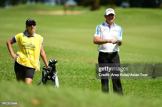 Mark Brown of New Zealand pictured during the first round of the Sarawak Cahmpionship at Damai Golf and Country Club on July 4, 2018 in Kuching,...