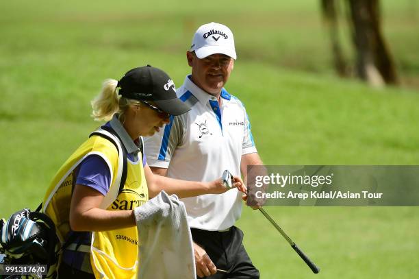 Mark Brown of New Zealand pictured during the first round of the Sarawak Cahmpionship at Damai Golf and Country Club on July 4, 2018 in Kuching,...