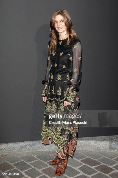 Actress Chiara Mastroianni attends the Vogue Foundation Dinner Photocall as part of Paris Fashion Week - Haute Couture Fall/Winter 2018-2019 at Musee...