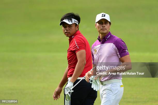 Hung Chien-yao of Chinese Taipei pictured during the first round of the Sarawak Cahmpionship at Damai Golf and Country Club on July 4, 2018 in...