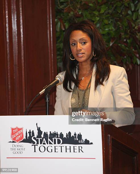 Author Malaak Compton Rock attends the Salvation Army's Book Club Luncheon Series for "If It Takes a Village, Build One" at 21 Club on May 12, 2010...