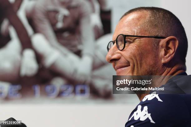 Aurelio Andreazzoli manager of Empoli FC during the first press conference of the 2018/2019 season on July 4, 2018 in Empoli, Italy.