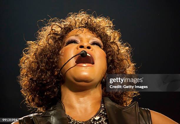 American singer Whitney Houston performs live during a concert at the O2 World on May 12, 2010 in Berlin, Germany. The concert is part of the 2010...