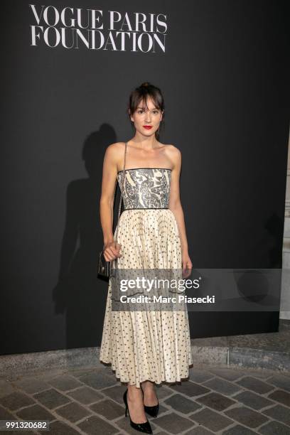 Actress Anais Demoustier attends the Vogue Foundation Dinner Photocall as part of Paris Fashion Week - Haute Couture Fall/Winter 2018-2019 at Musee...