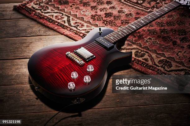 Chris Robertson Signature guitar with a Black Cherry Burst finish, taken on November 29, 2017.