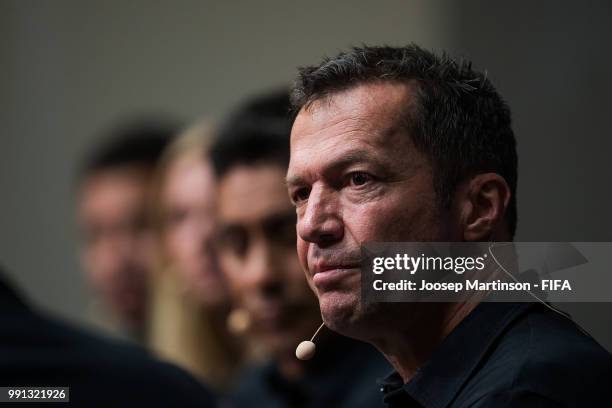 Lothar Matthaus looks on during the The Best FIFA Football Awards Preview Media Event at Radisson Royal on July 4, 2018 in Moscow, Russia.