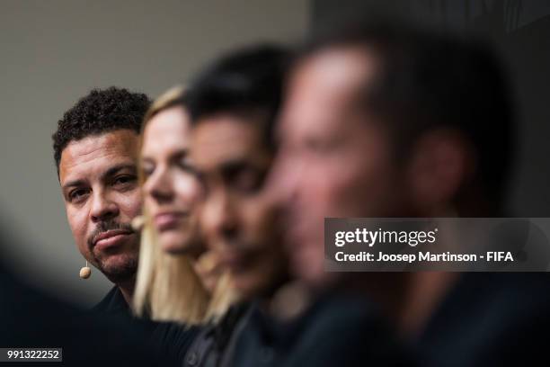 Ronaldo looks on during the The Best FIFA Football Awards Preview Media Event at Radisson Royal on July 4, 2018 in Moscow, Russia.