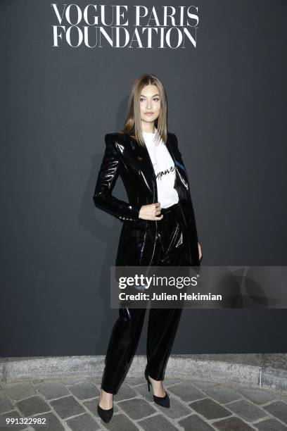 Grace Elizabeth attends Vogue Foundation Dinner Photocall as part of Paris Fashion Week - Haute Couture Fall/Winter 2018-2019 at Musee Galliera on...