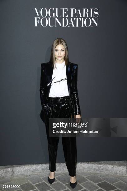 Grace Elizabeth attends Vogue Foundation Dinner Photocall as part of Paris Fashion Week - Haute Couture Fall/Winter 2018-2019 at Musee Galliera on...
