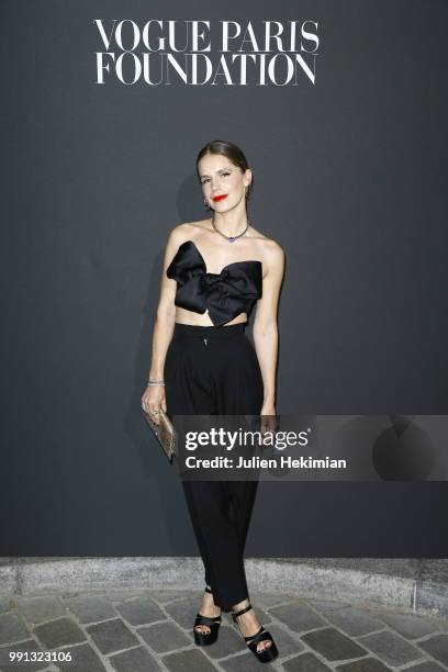 Eugenie Niarchos attends Vogue Foundation Dinner Photocall as part of Paris Fashion Week - Haute Couture Fall/Winter 2018-2019 at Musee Galliera on...