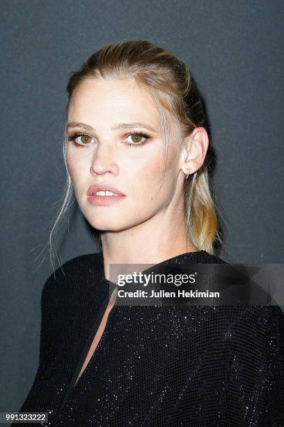 Lara Stone attends Vogue Foundation Dinner Photocall as part of Paris Fashion Week - Haute Couture Fall/Winter 2018-2019 at Musee Galliera on July 3,...