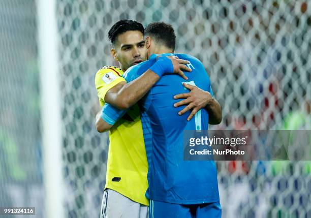 Round of 16 England v Colombia - FIFA World Cup Russia 2018 Radamel Falcao and David Ospina at Spartak Stadium in Moscow, Russia on July 3, 2018.