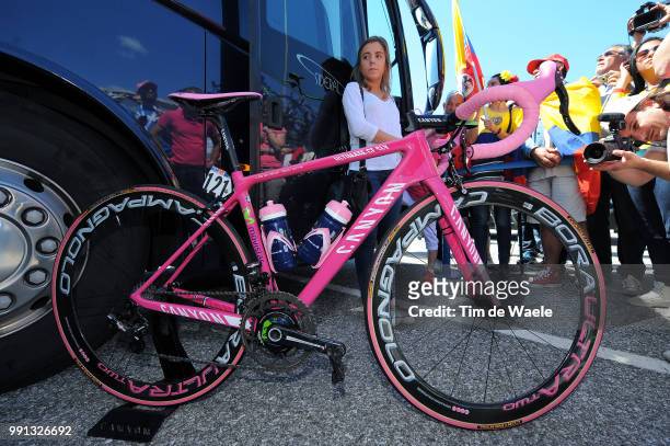 97Th Tour Of Italy 2014, Stage 21 Start, Canyon Bike Velo Fiets, Quintana Nairo Pink Leader Jersey Illustration Illustratie, Gemona Del Friuli -...