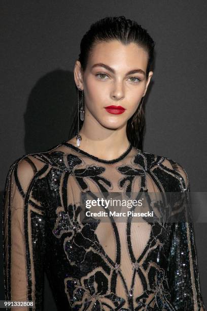 Vittoria Ceretti attends the Vogue Foundation Dinner Photocall as part of Paris Fashion Week - Haute Couture Fall/Winter 2018-2019 at Musee Galliera...