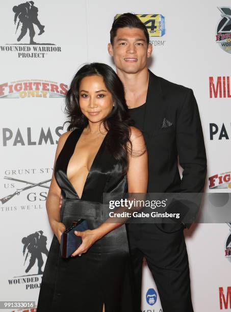 Nicole Jouban and her husband, mixed martial artist Alan Jouban, attend the 10th annual Fighters Only World Mixed Martial Arts Awards at Palms Casino...