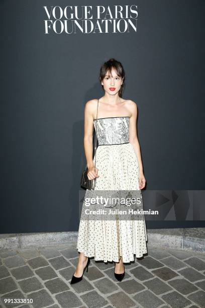 Anais Demoustier attends Vogue Foundation Dinner Photocall as part of Paris Fashion Week - Haute Couture Fall/Winter 2018-2019 at Musee Galliera on...