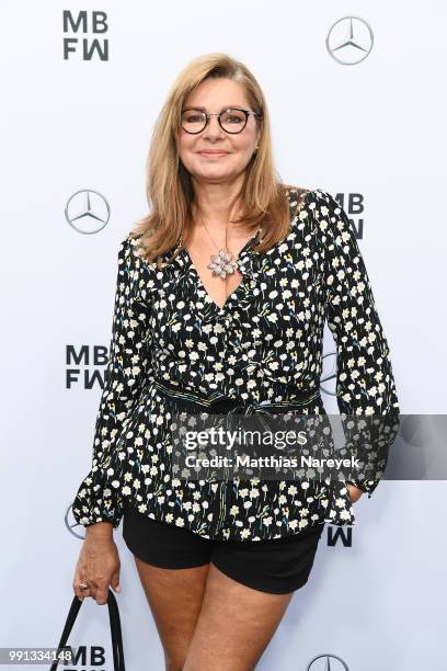 Maren Gilzer attends the Rebekka Ruetz show during the Berlin Fashion Week Spring/Summer 2019 at ewerk on July 4, 2018 in Berlin, Germany.