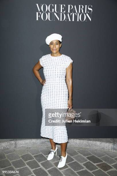 Tracee Ellis Ross attends Vogue Foundation Dinner Photocall as part of Paris Fashion Week - Haute Couture Fall/Winter 2018-2019 at Musee Galliera on...