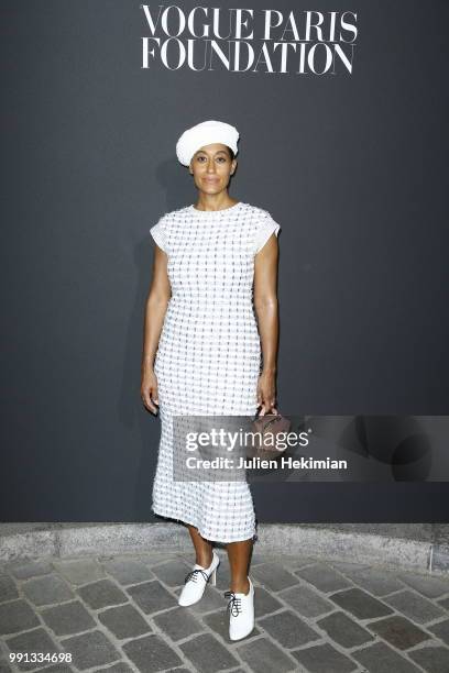 Tracee Ellis Ross attends Vogue Foundation Dinner Photocall as part of Paris Fashion Week - Haute Couture Fall/Winter 2018-2019 at Musee Galliera on...