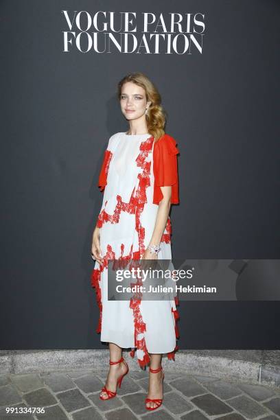 Natalia Vodianova attends Vogue Foundation Dinner Photocall as part of Paris Fashion Week - Haute Couture Fall/Winter 2018-2019 at Musee Galliera on...