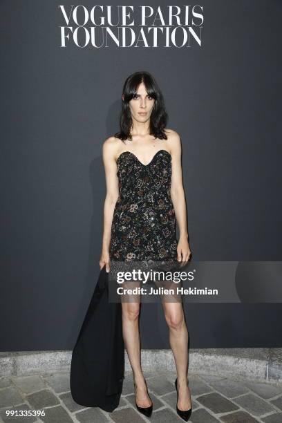 Jamie Bochert attends Vogue Foundation Dinner Photocall as part of Paris Fashion Week - Haute Couture Fall/Winter 2018-2019 at Musee Galliera on July...