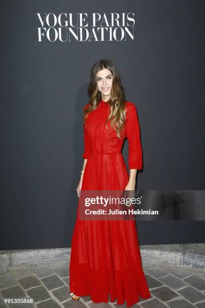 Elisa Sednaoui attends Vogue Foundation Dinner Photocall as part of Paris Fashion Week - Haute Couture Fall/Winter 2018-2019 at Musee Galliera on...