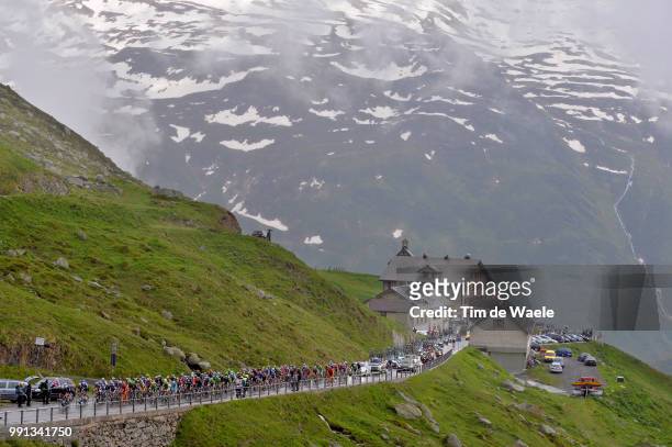 78Th Tour Of Swiss 2014, Stage 2 Illustration Illustratie, Furkapass Mountains Montagnes Bergen, Peleton Peloton, Landscape Paysage Landschap,...