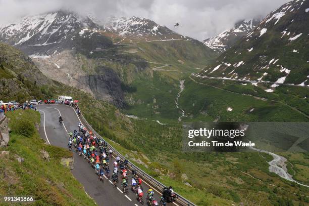 78Th Tour Of Swiss 2014, Stage 2 Illustration Illustratie, Grimselpass Mountains Montagnes Bergen, Peleton Peloton, Landscape Paysage Landschap,...