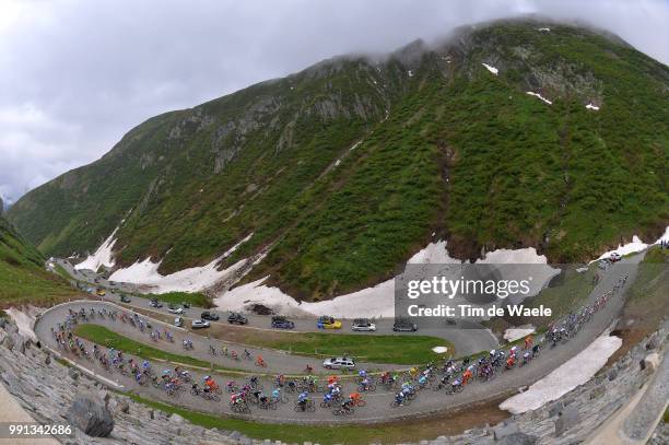 78Th Tour Of Swiss 2014, Stage 2 Illustration Illustratie, Gotthardpass Mountains Montagnes Bergen, Peleton Peloton, Landscape Paysage Landschap,...