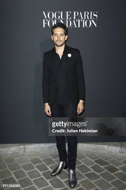 Eazy attends Vogue Foundation Dinner Photocall as part of Paris Fashion Week - Haute Couture Fall/Winter 2018-2019 at Musee Galliera on July 3, 2018...