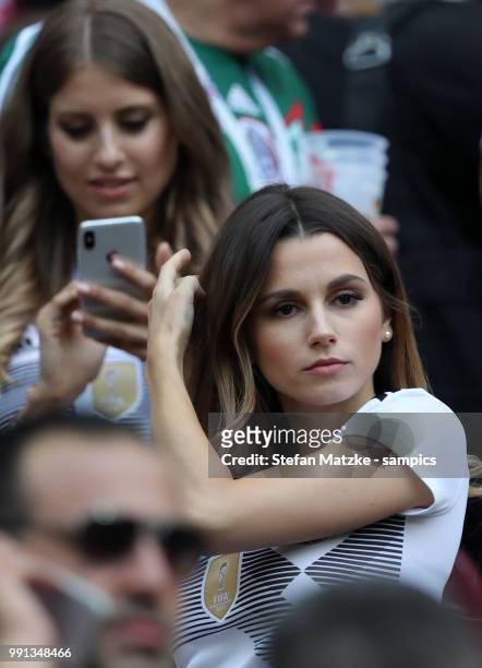 Christina Raphaella wife of Matthias Ginter of Germany during the 2018 FIFA World Cup Russia group F match between Germany and Mexico at Luzhniki...