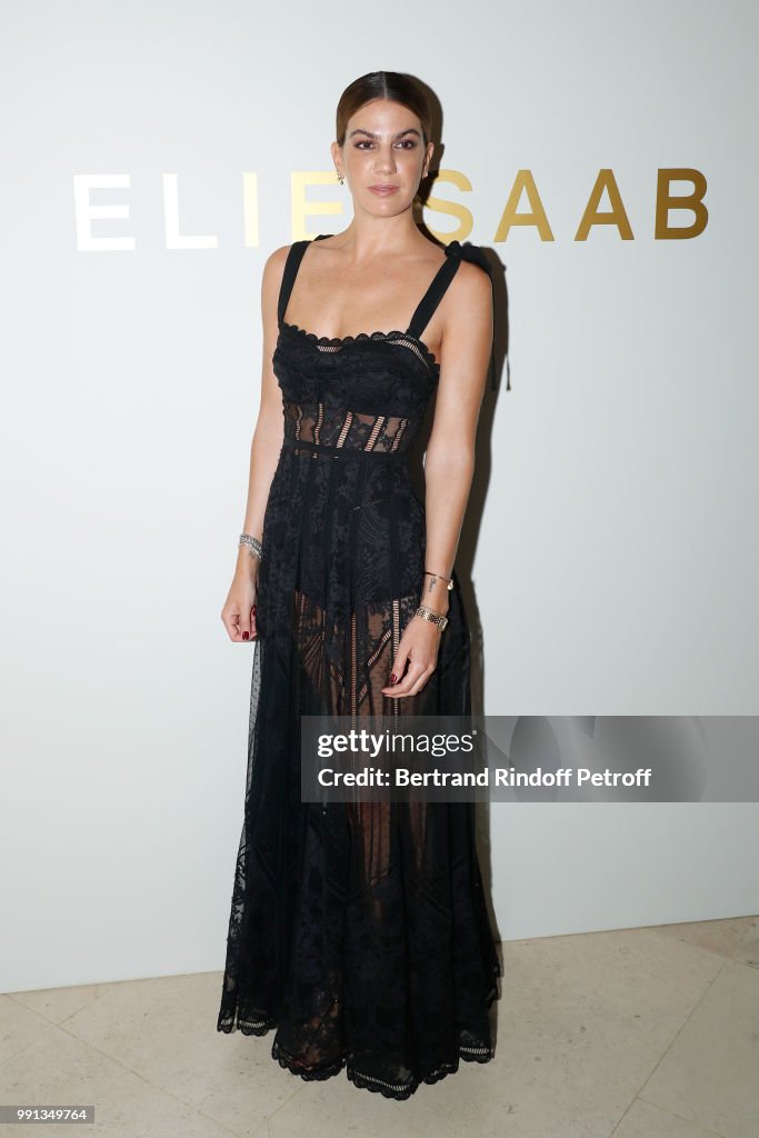 Bianca Brandolini d'Adda attends the Elie Saab Haute Couture Fall