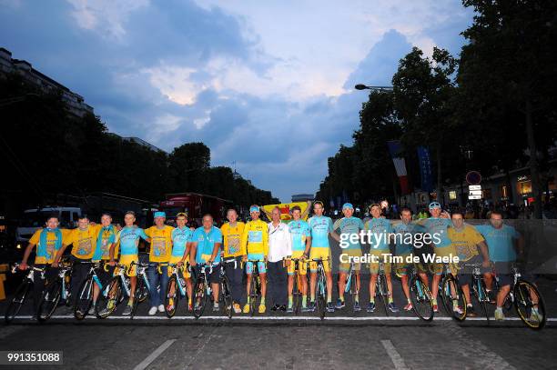 101Th Tour De France, Stage 21 Vincenzo Yellow Leader Jersey, Fuglsang Jakob / Grivko Andriy / Gruzdev Dmitriy / Iglinskiy Maxim / Kangert Tanel /...