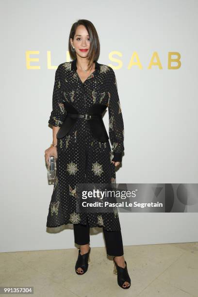 Lana El Sahely attends the Elie Saab Haute Couture Fall Winter 2018/2019 show as part of Paris Fashion Week on July 4, 2018 in Paris, France.