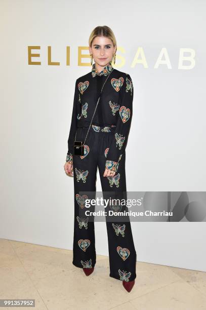 Caroline Daur attends the Elie Saab Haute Couture Fall Winter 2018/2019 show as part of Paris Fashion Week on July 4, 2018 in Paris, France.