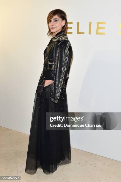 Clotilde Courau attends the Elie Saab Haute Couture Fall Winter 2018/2019 show as part of Paris Fashion Week on July 4, 2018 in Paris, France.