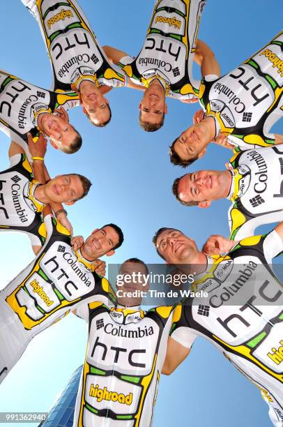 Tour De France 2009, Team Htc Columbiamar Cavendish , Bernhard Eisel , Bert Grabsch , George Hincapie , Kim Kirchen , Tony Martin , Maxime Monfort ,...