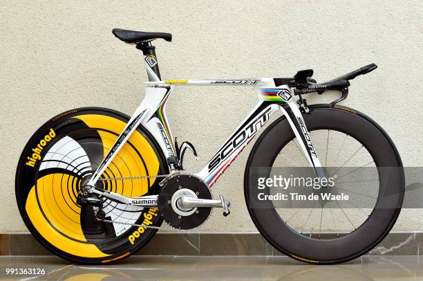 Tour De France 2009, Team Htc Columbiaillustration Illustratie, Scott Bike Velo Fiets, Time Trial Bert Grabsch , Equipe Ploeg, Ronde Van Frankrijk,...