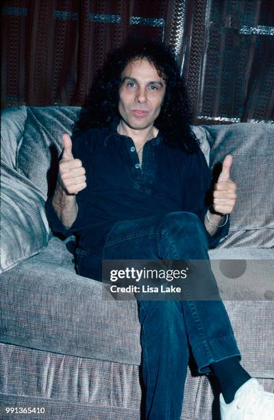 Ronnie James Dio portrait on August 11, 1990 in Allentown, Pennsylvania.