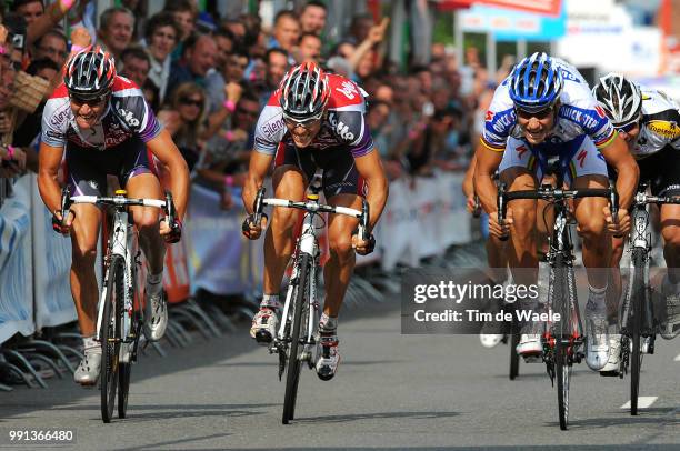 Belgian Championship Elite 2009Arrival Sprint, Greg Van Avermaet , Philippe Gilbert , Tom Boonen , Kristof Goddaert , Aywaille - Aywaille , Belgisch...
